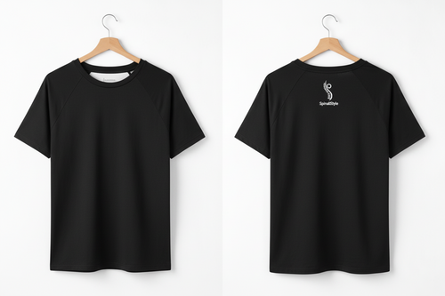 Camiseta Ergonómica Manga Corta Negra