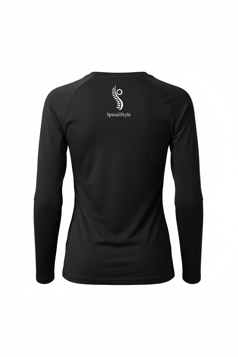 Camiseta Ergonómica Manga Larga Negra