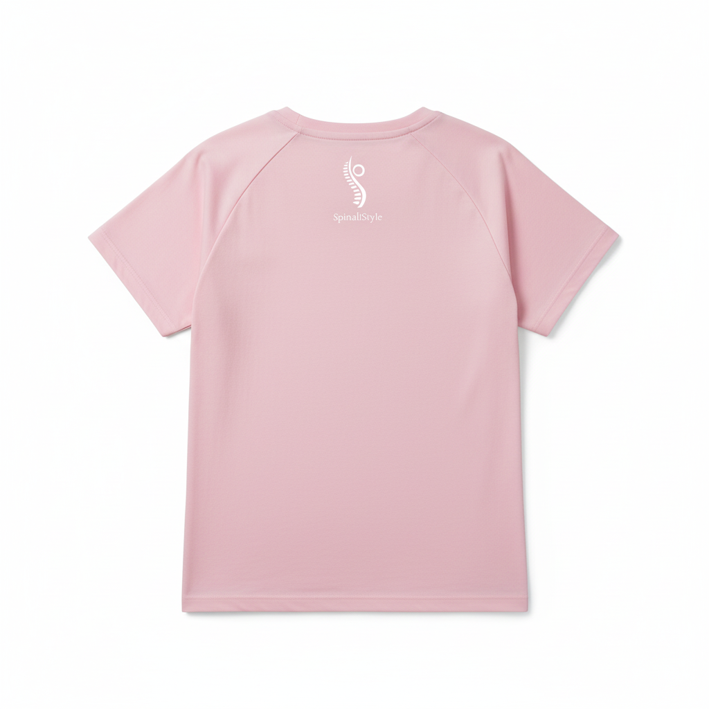 Camiseta Ergonómica Manga Corta Rosa Pastel