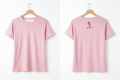 Camiseta Ergonómica Manga Corta Rosa Pastel
