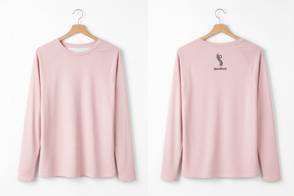 Camiseta Ergonómica Manga Larga Rosa Pastel