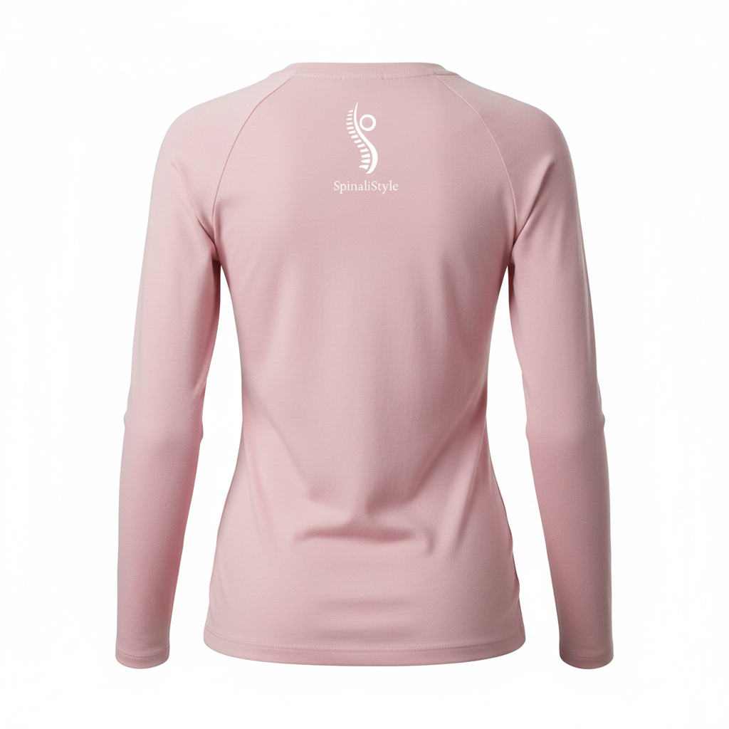Camiseta Ergonómica Manga Larga Rosa Pastel